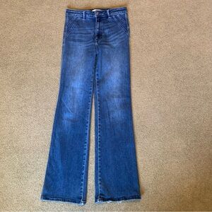 Kancan Jeans Womens 9 28 Blue High Rise Boho Hippie Flare Bell Bottom Pants